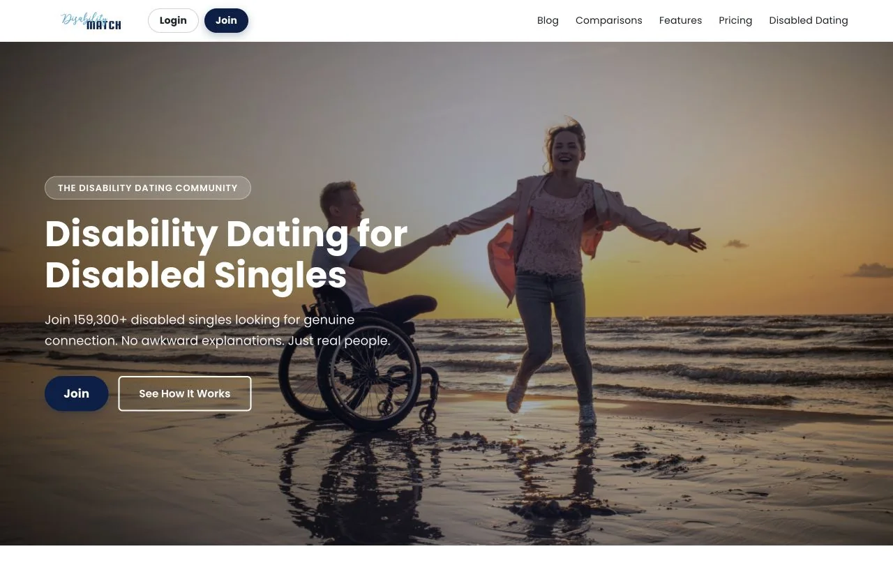 DisabilityMatch homepage preview