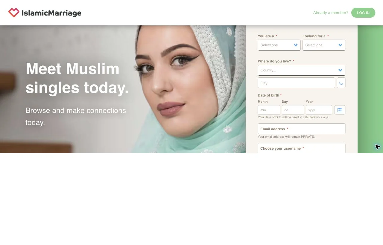 IslamicMarriage homepage preview