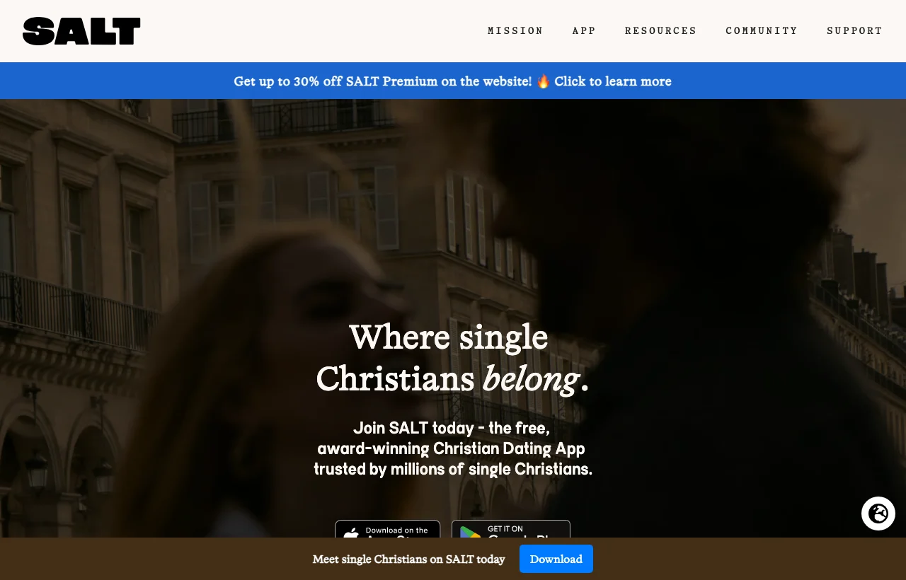 SALT homepage preview