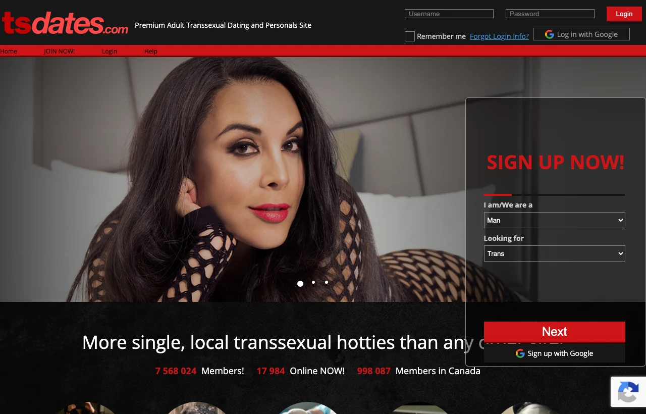 TSdates homepage preview