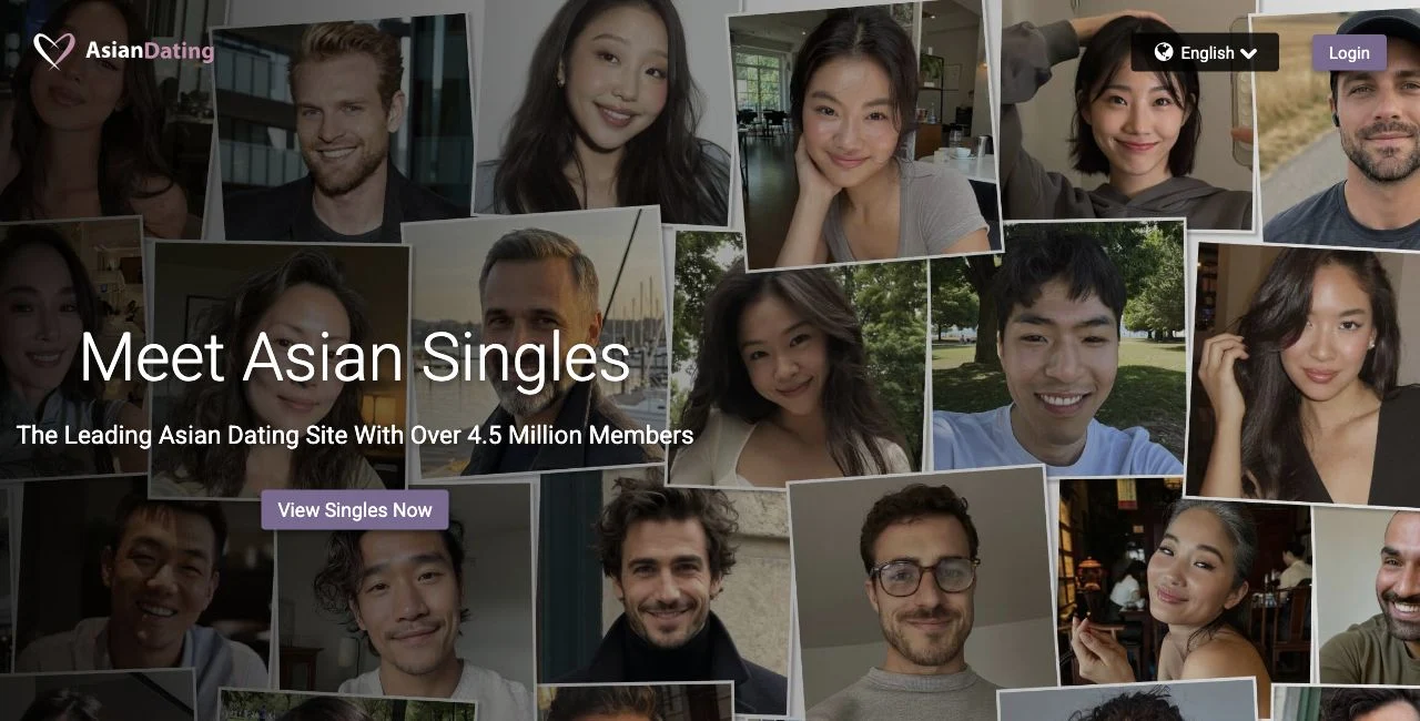 AsianDating official homepage introducing its international Asian dating website