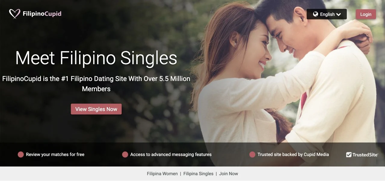 FilipinoCupid official website introducing Filipino dating