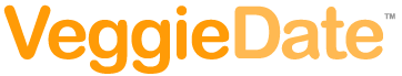 VeggieDate logo in orange lettering
